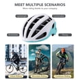 thumbnail image 4 of L Size Blue Silver Gradient Lightweight Bicycle Helmet for Adults - Adjustable Dial & Chin Strap, Breathable Removable Pads, Impact-Absorbing PC+EPS Material - Ideal for Road Cycling, Mountain Biking, 4 of 7