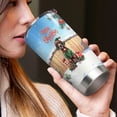 thumbnail image 4 of Merry Christmas Woofmas Xmas Noel German Shorthaired Pointer Elf Candy Cane Snow 20oz Stainless Steel Tumbler Insulated Cup with Lid GSP Lover Dog Gift - 13017, 4 of 5