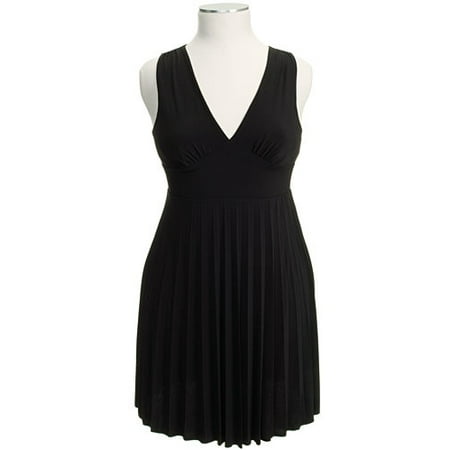 Women's Plus Sleeveless V-Neck Dress
