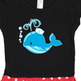 thumbnail image 3 of Inktastic Cute Blue Whale in Nautical Hat Gift Toddler Girl Dress, 3 of 4