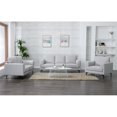 thumbnail image 2 of ACME Kyrene Linen Fabric Upholstery Sofa with Loose Back in Light Gray, 2 of 8