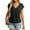 Black, variant on Olyvenn Womens V Neck Cap Sleeve T Shirts Banded Bottom Top Loose Fit Short Sleeves Tee Casual Summer Basic Tops 2025 Brown S