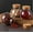 3PCS, variant on 500ML Clear Glass Storage Canister,Round Decorative Small Container Jar for Coffee,Spice,Candy,Salt,Cookie,Condiment,Sugar