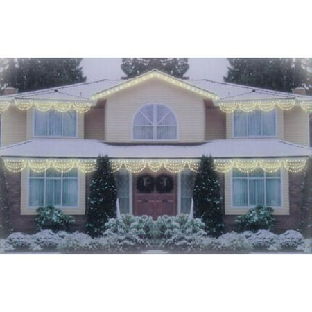 set of 150 clear swag christmas lights white wire lighting 3 piece christmas light swag set
