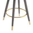 thumbnail image 6 of Velvet Counter Height Bar Stools Set of 2, 360 Degree Swivel Counter Stools with Gold Nailhead Trim and Tufted Back, 36 Inch Bar Chairs for Kitchen Island Cafe Pub, Gray, 6 of 8