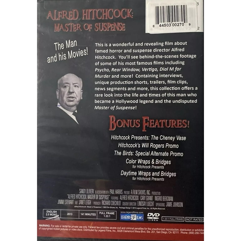 Alfred Hitchcock: Master of Suspense (DVD) - Walmart.com
