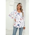 thumbnail image 4 of Zeagoo Casual Long Sleeve Shirts for Women Boho Floral Blouse V Neck Work Tunic Tops Daily Wear, 4 of 7