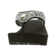 thumbnail image 6 of Yellow Box Belmac Lightweight Rhinestone Platform Wedge Flip Flop Sandals Clear (Clear, 7.5), 6 of 6