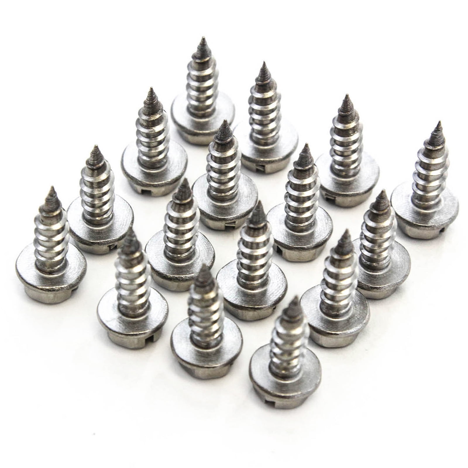 Red Hound Auto 4 Stainless Steel License Plate Screws Rust Resistant Car Truck Frame Fasteners