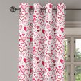 thumbnail image 2 of Ambesonne Valentines Grommet Curtain, Sketch Style Hearts, 50" x 72", Ruby Pink White, 2 of 6
