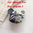 thumbnail image 4 of Compatible con Airpods Pro Case Cute, diseño de dibujos animados 3D de silicona para Airpods Pro Case para niños/niñas/adolescentes (lindo tiburón), 4 of 5