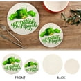 thumbnail image 4 of FREEAMG Happy St.Patrick's Day Heat Resistant Trivets Potholders 2PCS,Round Cotton Weave Handmade Pot Holder, Non-Slip Hot Mats Kitchen Dining Plate Mat, 4 of 7