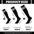 thumbnail image 2 of 6 Pairs Kids Toddler Soccer Socks Youth Stripes Football Socks Christmas Gift for Boys Girls 4-14 Years Old, 2 of 7