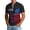 v#125Black590, variant on Men'S T-Shirt American Flag Stars And Stripes Graphics U.S.A. Print Short Sleeve Collar Half Zip Freedom For 4th Of July Sunset Gathering Breathable Tee,Blue,S