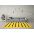 thumbnail image 3 of Ahgly Company Indoor Rectangle Solid Yellow Modern Area Rugs, 3' x 5', 3 of 4