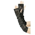 thumbnail image 4 of INSPIRE CHIC Women's Sequin Sparkly Arm Warmers Extra Long Gloves Fingerless Arm Sleeve for Party Black One Size, 4 of 5