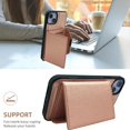 thumbnail image 5 of Compatible for iPhone 14 Plus Wallet Case with Card Slots Holder, Magnetic 2-in-1 Design PU Leather Purse Case, Flip Stand Durable Shockproof Protective Cover for iPhone 14 Plus, Rosegold, 5 of 11