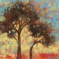 thumbnail image 2 of Goldberger, Jennifer 26x26 Gold Ornate Wood Framed with Double Matting Museum Art Print Titled - Kaleidoscope Trees II, 2 of 4