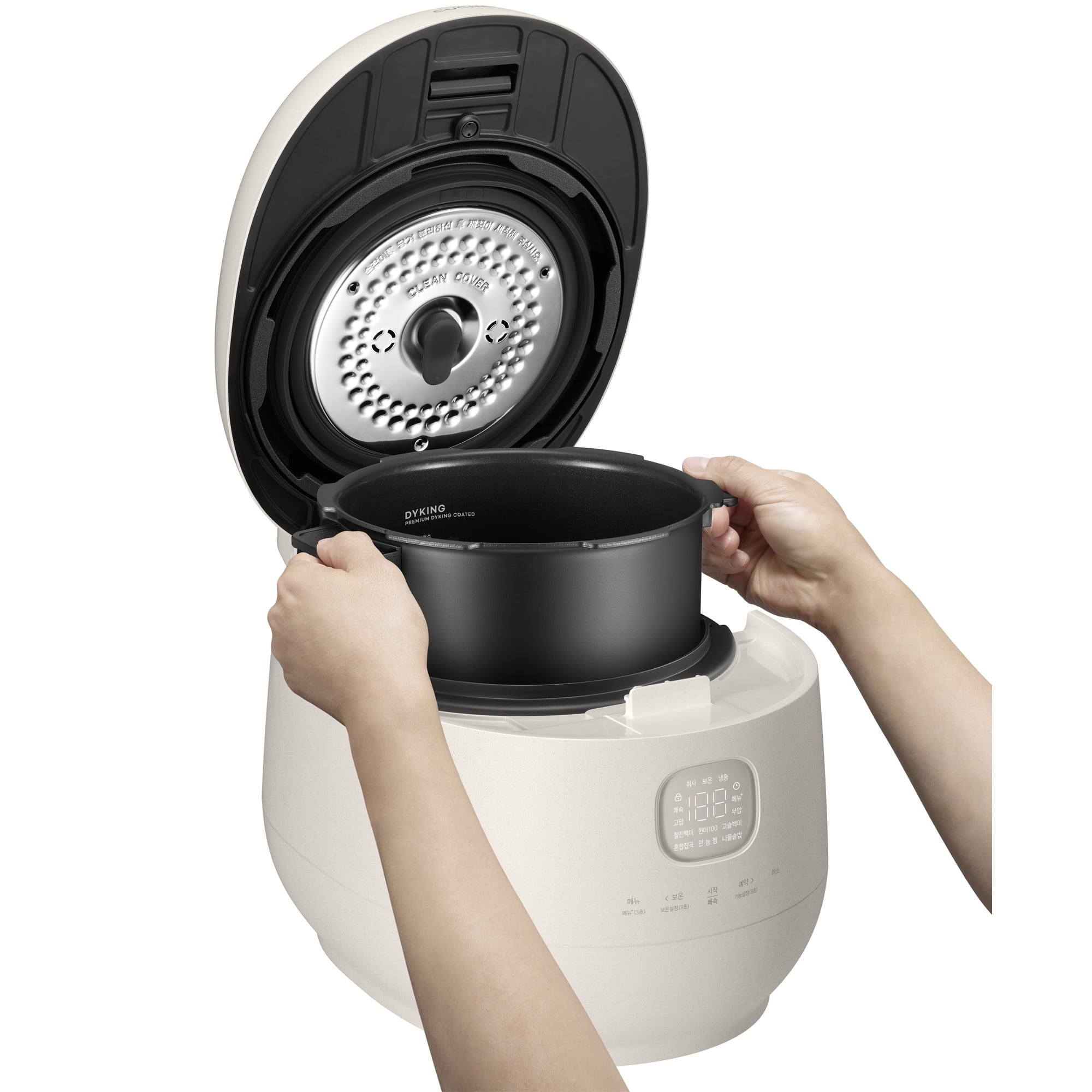 CUCHEN CRH-TWK1040WUS | Induction Heating Dual Pressure Rice Cooker 10 Cup (Uncooked) | High/Non-Pressure | Easy Open Handle | Stainless Cover | Auto Steam Clean | Made in Korea