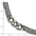 thumbnail image 6 of Stainless Steel Bracelet Fancy Women's mm 6.5 in Polished Oval Multi Chain 6.5in w/1in ext., 6 of 6