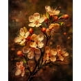 thumbnail image 4 of Maki 20x24 Black Ornate Wood Framed With Double Matting Wall Art Titled - Spring Blooms I, 4 of 6