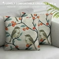 thumbnail image 3 of JEUXUS Bird Throw Pillow Cover Cute Rustic Vintage Animal Watercolor Print Cozy Square Cushion Case for Men Women Boys Girls Room Home Decor, 3 of 5