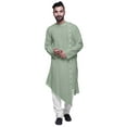 thumbnail image 2 of Atasi Long Sleeve Kurta For Men Designer Asymmetrical Cut Ethnic Kurta For Boys, 2 of 7