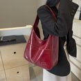 thumbnail image 2 of Bolso Tote Hobo para Mujer Wdftyju Cierre Magnético Cuero PU Vino Rojo, 2 of 9