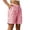 Pink, variant on Women Casual Striped Wide Leg Shorts Relaxed Fit Streetwear Breathable Blend Summer Outdoor Campus Home Black XXL