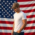 thumbnail image 5 of Minjewel Adjustable 250th Anniversary Patriotic Baseball Cap With "AMERICA 250 YEARS" Print Retro Style Hat For July 4th Celebration,Coffee, 5 of 5