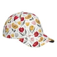 thumbnail image 3 of Balery Baseball Cap Adjustable Size for Running Workouts and Outdoor Activities All Seasons Dad Hat(Tulips Flowers), 3 of 9