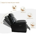 thumbnail image 3 of Comfort Stretch Power Recliner Chair with LED Light,USB Ports Faux Leather Black, 3 of 5
