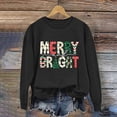 thumbnail image 4 of EchfiProm Graphic Christmas Sweatshirts for Women Sweatshirt Pullover Santa Print Xmas Soft Oversized Long Sleeve Adults Shirts, 4 of 4