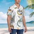 thumbnail image 3 of Kll Men'S Hawaiian Shirt Short Sleeve Button Down Beach Shirts-Cute Colorful Animal, 3 of 7