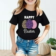 thumbnail image 2 of Girls Summer Graphic Tee Cute Easter Printed Short Sleeve T-Shirt for Kids Casual Comfortable Top Size:4-5 Years, 2 of 4