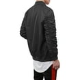 thumbnail image 5 of Ma Croix Mens Ruched Bomber Jacket Lightweight Waterproof Nylon Gathered Sleeve, 5 of 6