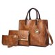 thumbnail image 5 of Qarigey Conjunto de 3 bolsos para mujer, bolso de mano de piel sintética, bandolera, regalo Ideal para mujer y niña Bolsas de mensajero y de hombro Numero 5, 5 of 6