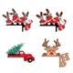 thumbnail image 3 of Paquete de 4 letreros decorativos para esquinas de puertas con la frase "I Saw That Christmas", esculturas de madera para pared artística, decoración de esquinas de puertas de casa de madera, 3 of 8