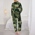 thumbnail image 5 of Kll Camouflage Shark Print Women'S Long Sleeve Pajamas With Pants Sleepwear Loungewear 2 Set-Xx-Large, 5 of 9