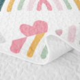 thumbnail image 5 of Erosebridal Cartoon Rainbow Cloud Quilt Full for Boys Girls, Cute Love Heart Full Bedspread Sets, 3-Piece, 5 of 7