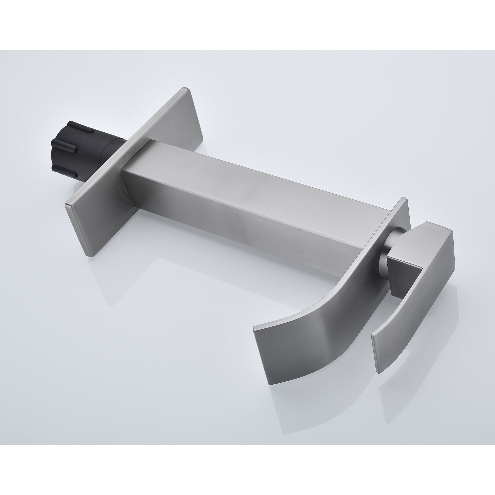 Single handle single hole waterfall spout bathroom vessel sink faucet with deck plate