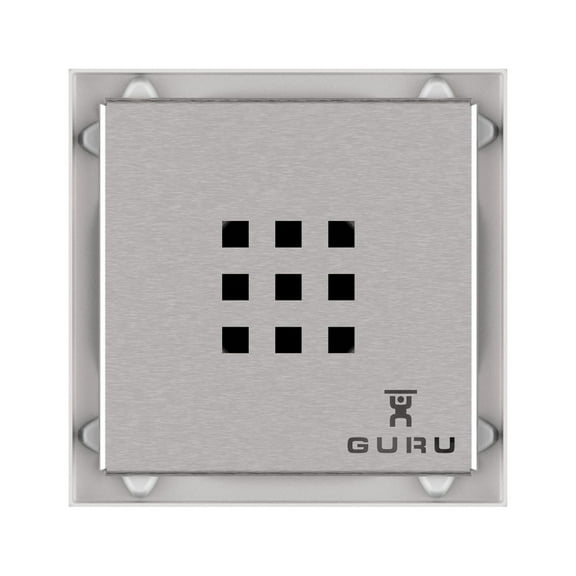 Evolux 4-1/2" Square Plus Drain Grate