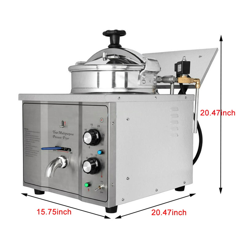 PreAsion 16L Commercial Electric High Pressure Chicken Fryer Machine 