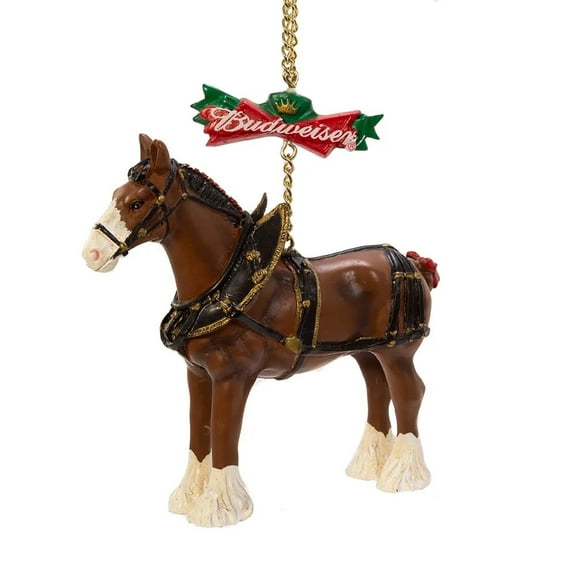Budweiser Beer Clydesdale Holiday Ornament.
