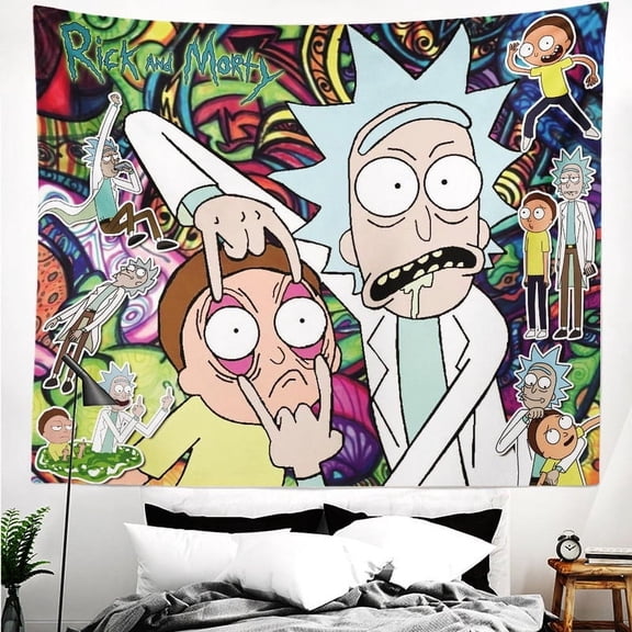 rick and morty Tapestry Wall Hanging For Boys Bedroom Girl Backdrop Party Birthday Decor 70*60in
