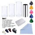 thumbnail image 1 of Glass Metal Slider Assorted Picks Finger Cover Electric Guitar Accessories Set (Set 1), 1 of 9