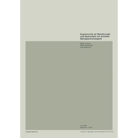 ISBN 9783764313692 product image for Institut Für Baustatik. Versuchsberichte: Zugversuche an Bewehrungs- Und Spannst | upcitemdb.com