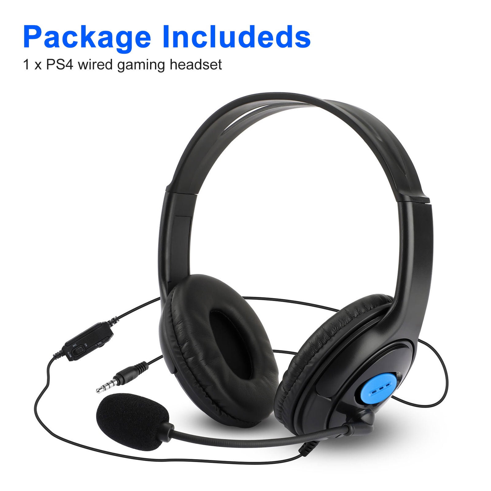 Bass Surround LETTON Stereo Gaming Headset for Xbox One Volume Controller Soft Memory Earmuffs for Computer Laptop Mac PC Over Ear Headphones with Noise Cancelling Mic PS4 