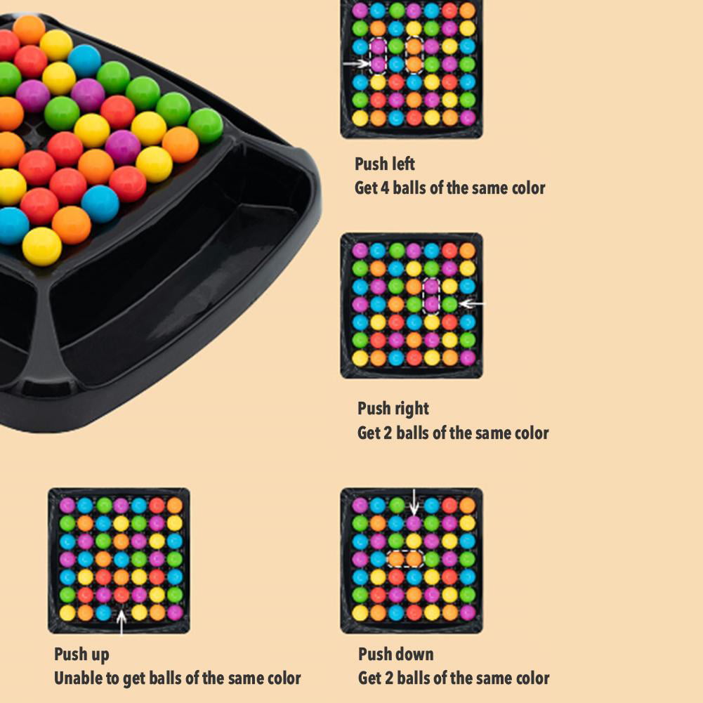 Details about   Rainbow Ball Matching Game Checkerboard Educational Puzzle Toy Interaction Gift 