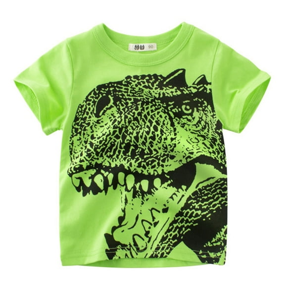 WEAIXIMIUNG Custom T-Shirts Toddler Kids Baby Boys Girls Dinosaur Short Sleeve Crewneck T Shirts Tops Tee Clothes for Children